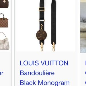 Lv strap with coin purse.